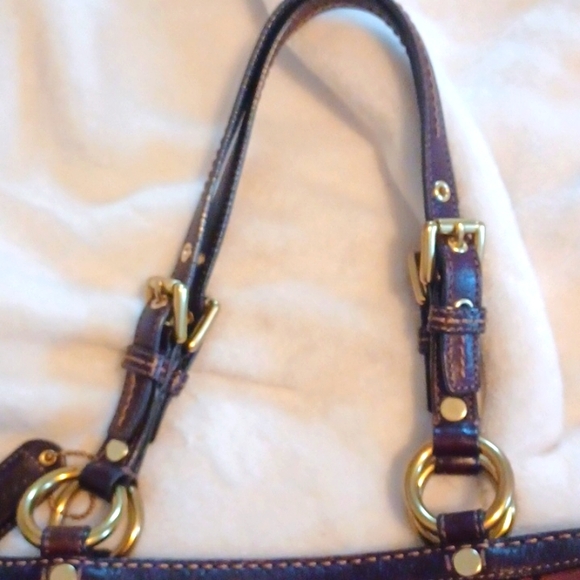 Authentic Coach Brown Signature Handbag - Picture 6 of 10